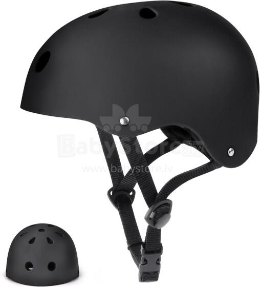 Flintronic Bicycle Helmet Art.278456 Black Sertificēta, regulējama ķivere bērniem M (48-52 cm)