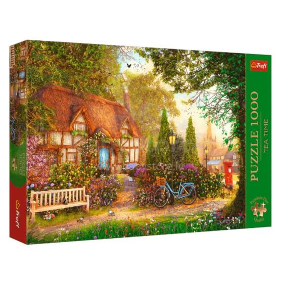 Puzzle - 1000 - Pieces Premium Plus – Tea Time: Thatched Cottage - Trefl 10803