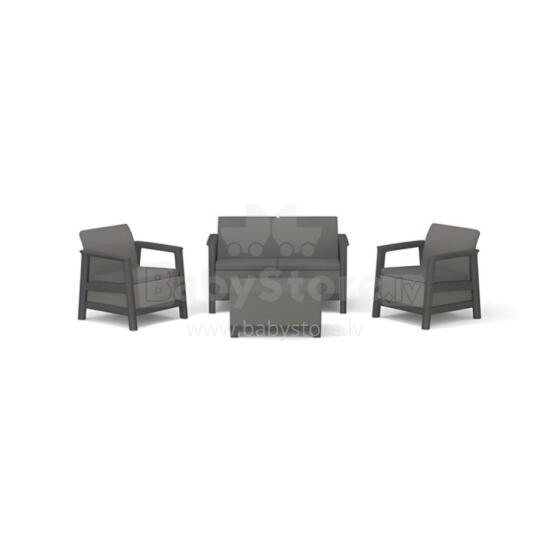 Dārza mēbeļu komplekts Scandi Linea 2 Seater Set pelēks