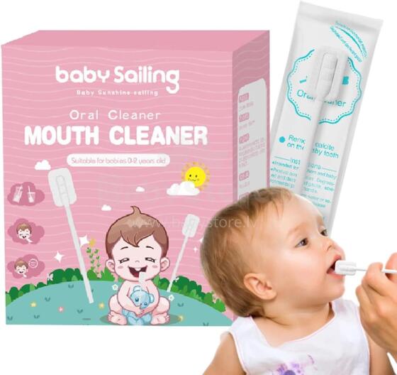 Kidsworld Oral Care Stick Art.278739 Smaganu mīksts marles tīrīšanas stienītis