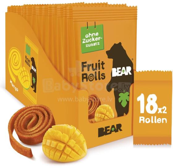 Bob Snail Fruit Rolls Mango Art.278754 Натуральные конфеты фруктово-ягодные,20g,1 шт