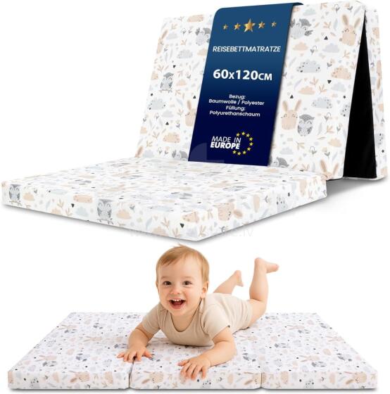 Travel Mattress Art.278757 Owls Matracis ceļojuma gultiņām