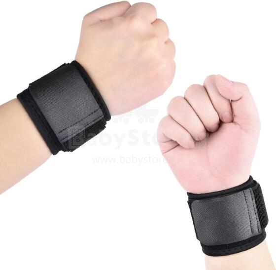 Acwoo Wrist Bandages Art.278763 plaukstas locītavas atbalsta saite ar elastīgu Velcro stiprinājumu, fitnesam, vingrošanai, spēka treniņiem,2 gab