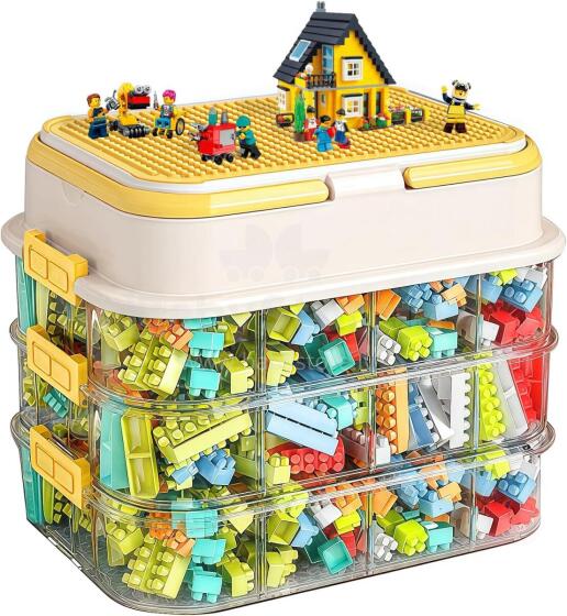 Storage Box for Lego Bricks  Art.278766 Creative storage box with integrated base plate
