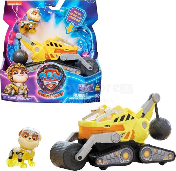 PAW Patrol: Rubble Mighty Super Hero Base Vehicle with Puppy art.278844