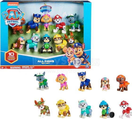 PAW PATROL Action Pack Pups, Gift Set with 10 Collectable Dog Figures art.278851