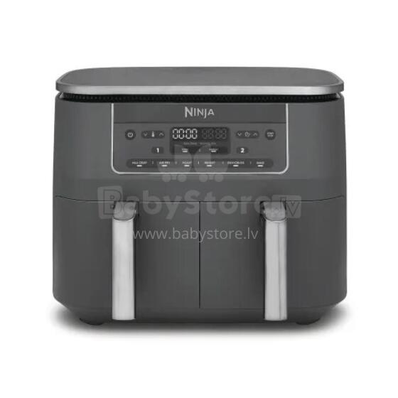 Ninja karstā gaisa friteris 6-in-1 Dual Zone, 2470W, tumši pelēks