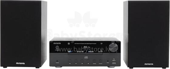 AIWA mikro mūzikas sistēma ar Bluetooth, melna