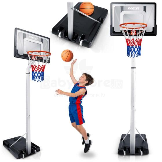 Basketball hoop 150-260cm adjustable freestanding stable mobile Neo-Sport NS-281
