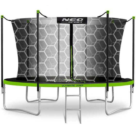 14ft/435cm Dārza Trampolīns ar Iekšējo Tīklu un Kāpņu Neo-Sport