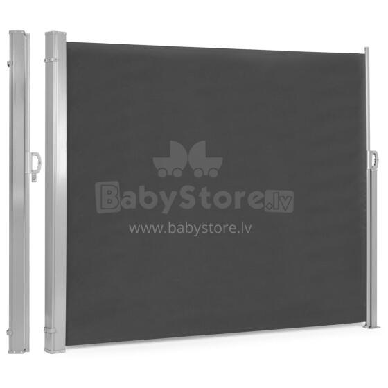 Foldable awning 300x180 cm, side roller blind, garden screen for terrace, anthracite