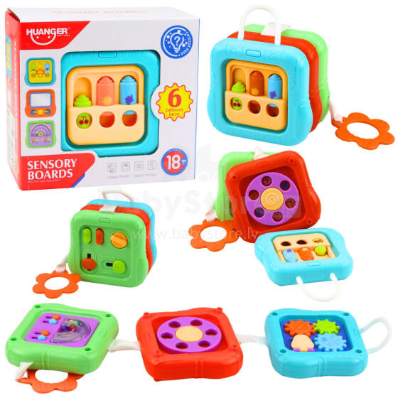 Educational Sensory Cube Manipulative Panels 6 Activities