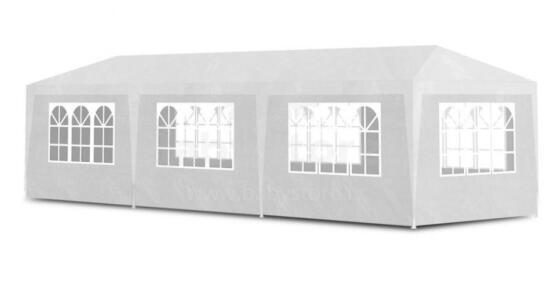 Dārza komerciālais paviljons, 3x9 m, 8 sienas, balts, MultiGarden