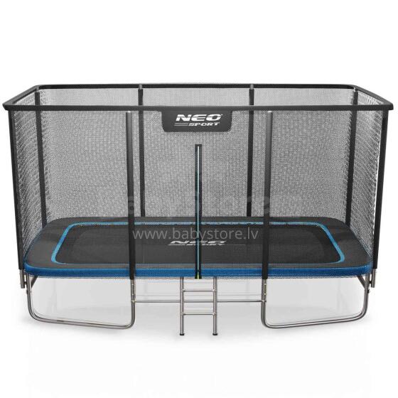 Прямоугольный батут 14x10ft/427x305cm с внешней сеткой и лестницей Neo-Sport