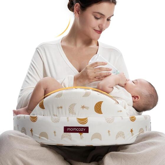 Momcozy Memory Foam Nursing Pillow with Safety Border Art.280038 Moon  Ergonomic nursing pillow made of memory foam with a protective side