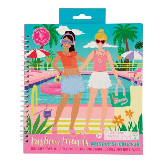 Book with more than 100 Stickers Dress up, by the Pool