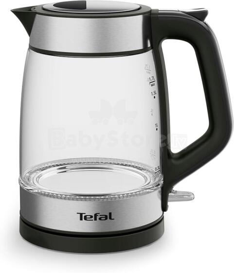 TEFAL tējkanna 1.7 l, melna/caurspīdīga