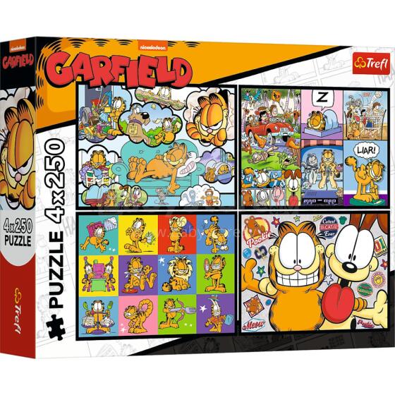 TREFL GARFIELD Комплект пазлов Гарфилд, 4x250 шт.