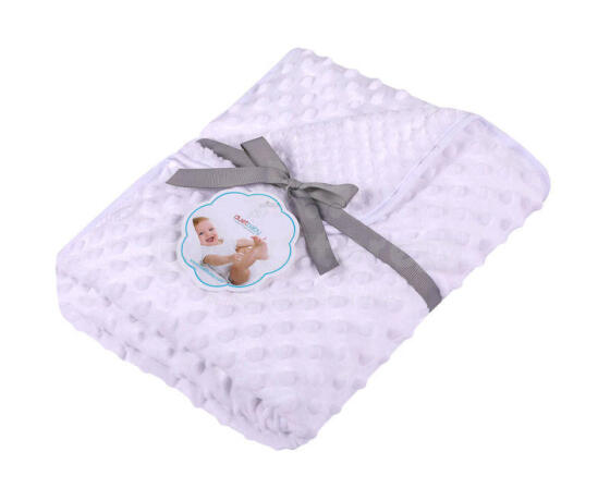 Blanket - 626 - MINKY/CORAL - size 80x90 - WHITE