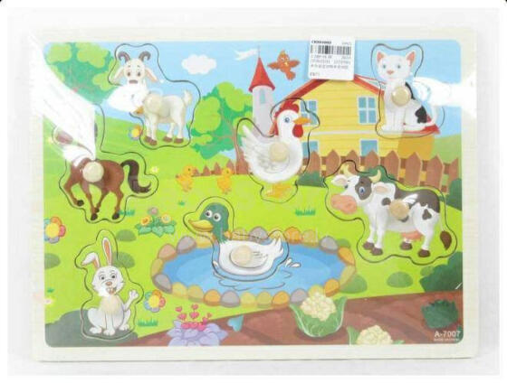 PUZZLE DREWNO FARMA