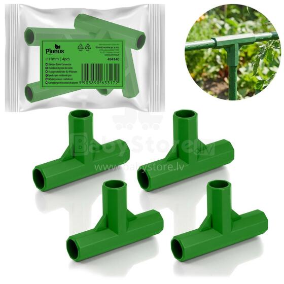 Savienotāji 11mm stabiem 3. tipa tomātu augiem Plonos PL-941 zaļi 4gab