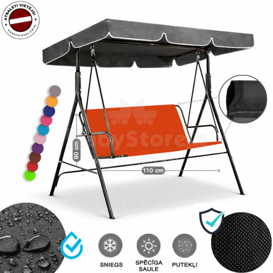 Z-HOME, 110 × 90 cm, Art.23207C, replacement garden swing seat cover, waterproof base material