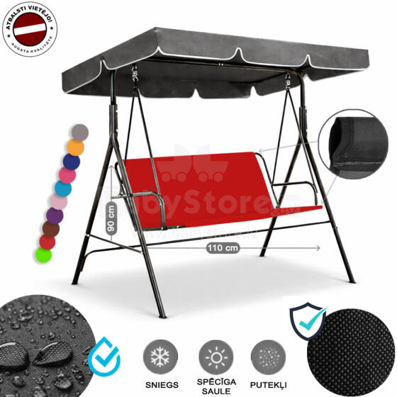 Z-HOME, 110 × 90 cm, Art.23207D, replacement garden swing seat cover, waterproof base material