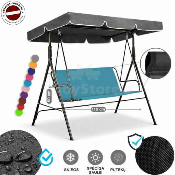 Z-HOME, 110 × 90 cm, Art.23207E, replacement garden swing seat cover, waterproof base material