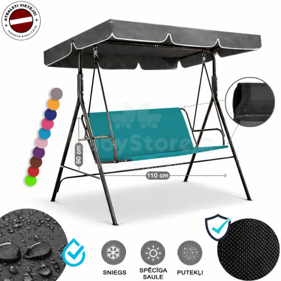 Z-HOME, 110 × 90 cm, Art.23207I, replacement garden swing seat cover, waterproof base material