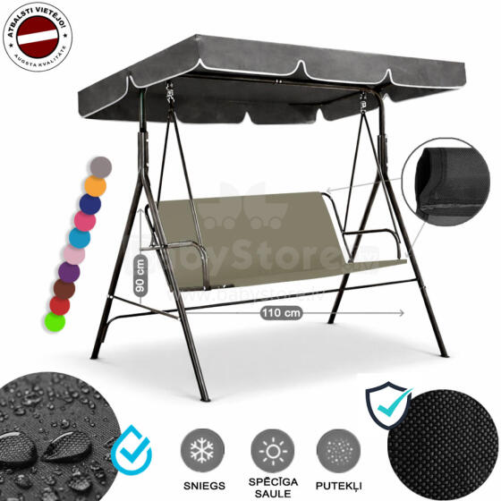 Z-HOME, 110 × 90 cm, Art.23207U, replacement garden swing seat cover, waterproof base material
