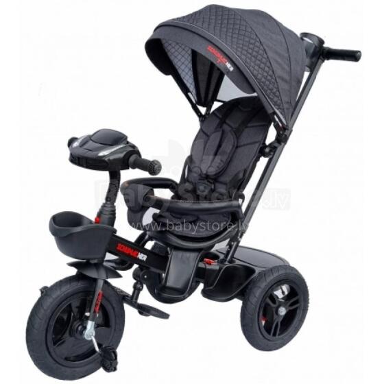 Bebe Basic Schumacher Kid  Air Trike Art.281266 Black Детский трехколесный  велосипед c ручкой управления , крышей и надувными колёсами