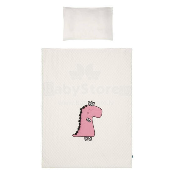 Gultas pārklāju komplekts - 2 gab - 135x100, 40x60 - DINO - P01-978 - ROZĀ
