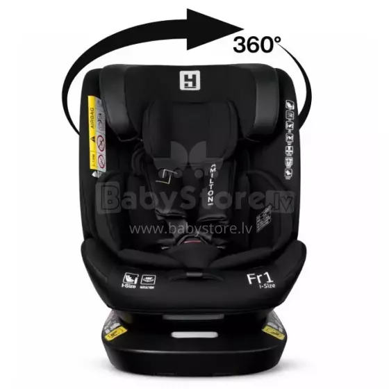 Aga Design Hamilton 360 I-Size Art.FR01 Diamond Black Child car seat 0-36 kg