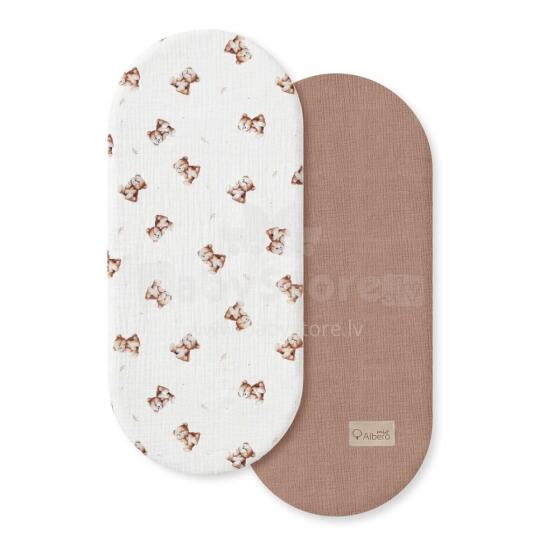 MY TREE Cradle Sheet 2-pack 80x35 Vintage Teddy CM1