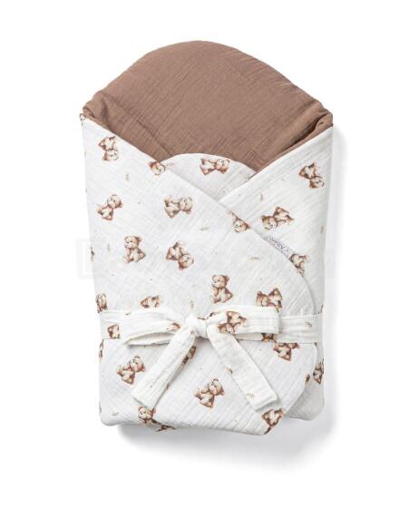 MY TREE Muslin Swaddle 75x75 Vintage Teddy CM1