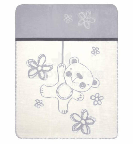 Одеяло - TB0201 - TEDDY - размер 75x100 - СЕРЫЙ