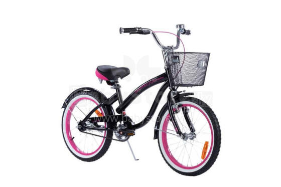 Velosipēds - XXIII - TOMABIKE 18" - CRUISER - MELNS / ROZĀ