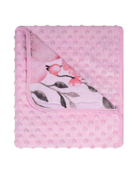 Blanket - 625 - MINKY/COTTON- size 80x90 - PINK