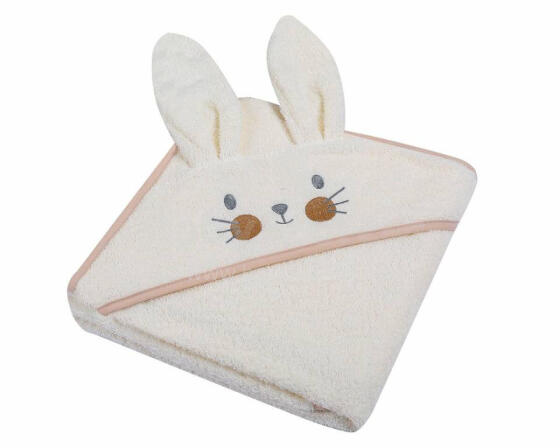 Bathing cover - 328 - TERRY - ANIMALS II - BUNNY - size 100x100 - ECRU