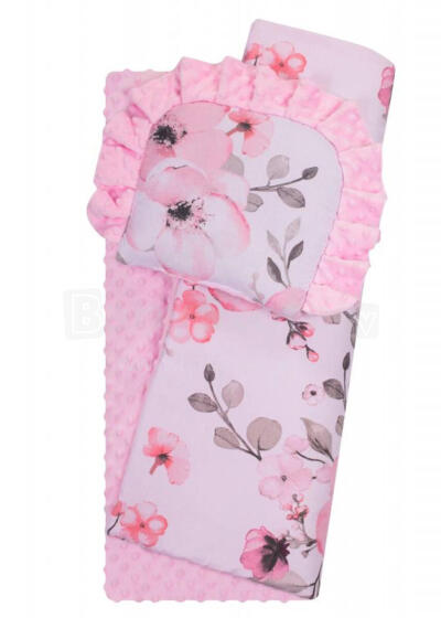 Bedding set to Strolley - 634 - MINKY / COTTON PRINT - PINK