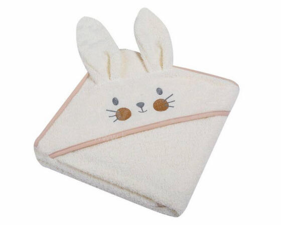 Bathing cover - 327 - TERRY - ANIMALS II - BUNNY - size 80x80- ECRU