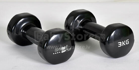CHRISTOPEIT SPORT vinyl dumbbells – Beauty Bells 2x3kg (pair)