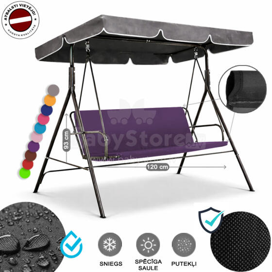 Z-HOME, 120 x 93 cm, Art.63207D, replacement garden swing seat cover, waterproof base material