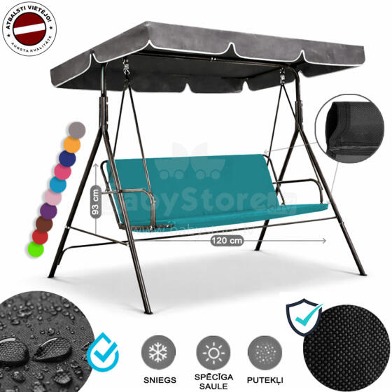 Z-HOME, 120 x 93 cm, Art.63207F, replacement garden swing seat cover, waterproof base material