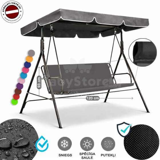 Z-HOME, 120 x 93 cm, Art.63207G, replacement garden swing seat cover, waterproof base material