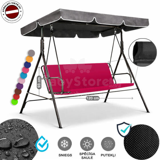 Z-HOME, 120 x 93 cm, Art.63207Q, replacement garden swing seat cover, waterproof base material