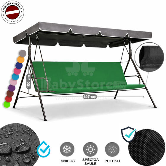 Z-HOME, 127 x 100 cm, Art.63207D, replacement garden swing seat cover, waterproof base material