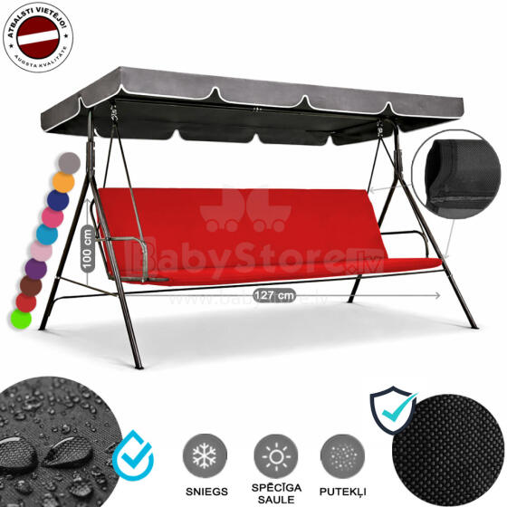 Z-HOME, 127 x 100 cm, Art.63207L, replacement garden swing seat cover, waterproof base material