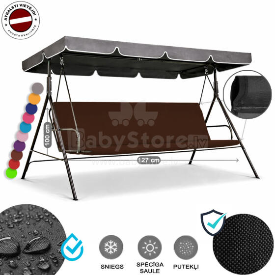 Z-HOME, 127 x 100 cm, Art.63207M, replacement garden swing seat cover, waterproof base material