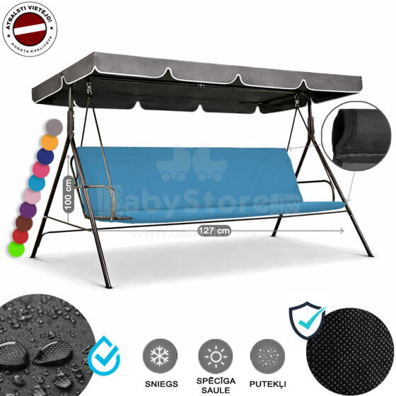 Z-HOME, 127 x 100 cm, Art.63207O, replacement garden swing seat cover, waterproof base material